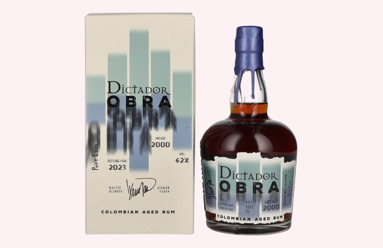 Dictador OBRA VINTAGE 23 Years Old PORT CASK Rum 2000 42% Vol. 0,7l in geschenkverpakking