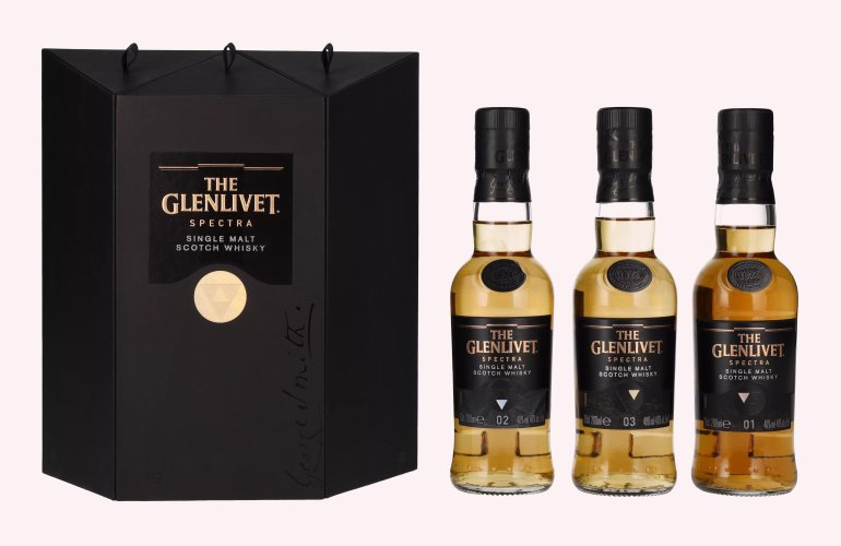 The Glenlivet SPECTRA Single Malt Scotch Whisky 40% Vol. 3x0,2l in geschenkverpakking