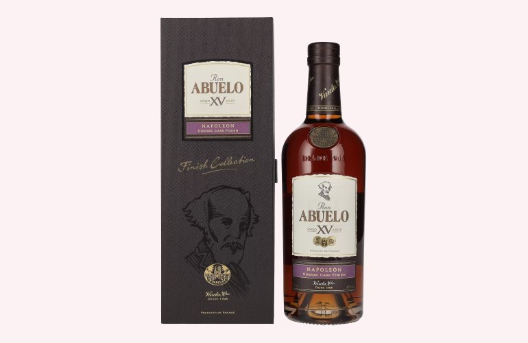 Ron Abuelo Añejo XV Años NAPOLEON Cognac Cask Finish 40% Vol. 0,7l en boîte cadeau