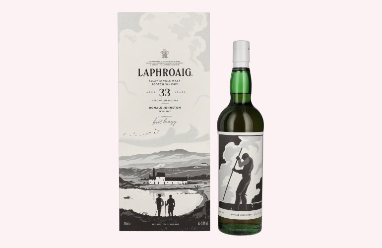 Laphroaig 33 Years Old Strong Characters DONALD JOHNSTON Islay Single Malt 43,8% Vol. 0,7l in Geschenkbox