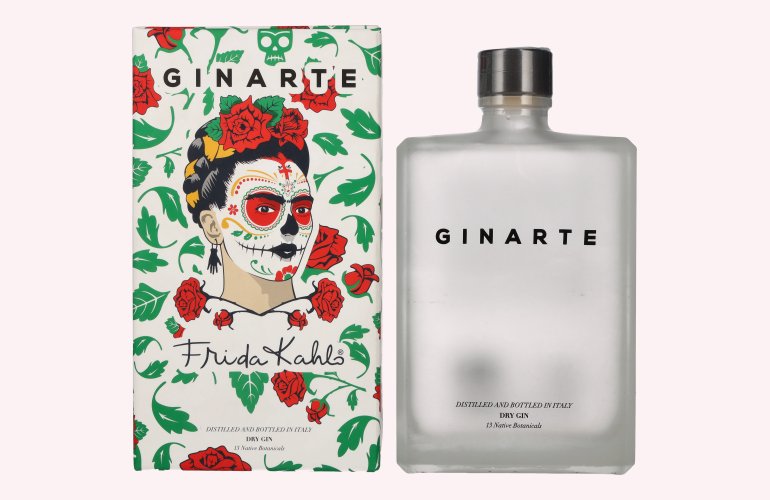 GINARTE Dry Gin Frida Kahlo Design 43,5% Vol. 0,7l en boîte cadeau