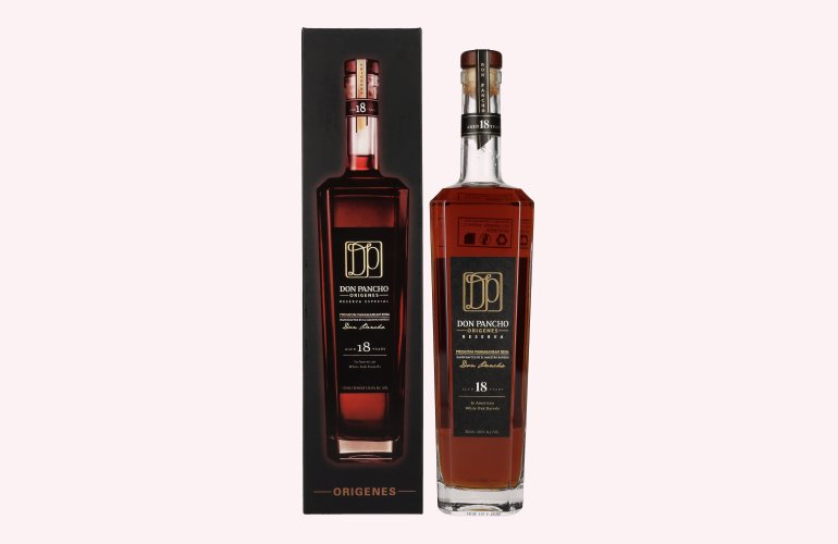 Don Pancho ORIGINES 18 Years Old Premium Panama Rum 40% Vol. 0,7l in geschenkverpakking