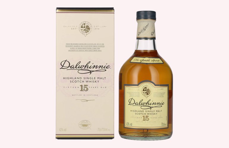 Dalwhinnie 15 Years Old Highland Single Malt Scotch Whisky 43% Vol. 0,7l en boîte cadeau