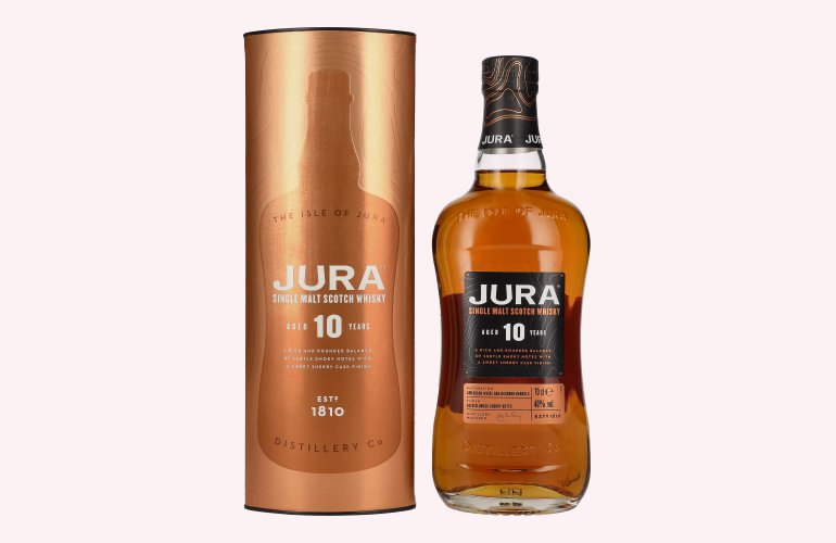 Jura 10 Years Old Single Malt Scotch Whisky 40% Vol. 0,7l en boîte cadeau