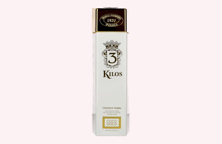 3 Kilos COCO GOLD Coconut Vodka 38% Vol. 1l