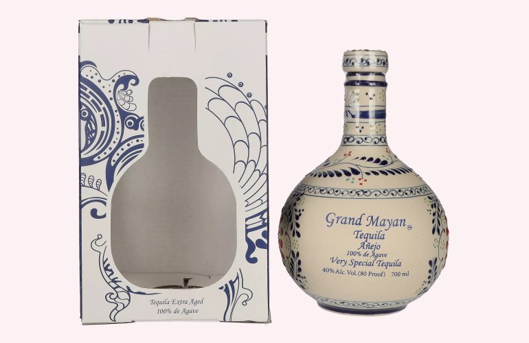 Grand Mayan EXTRA AGED Añejo Tequila 100% de Agave 40% Vol. 0,7l en boîte cadeau