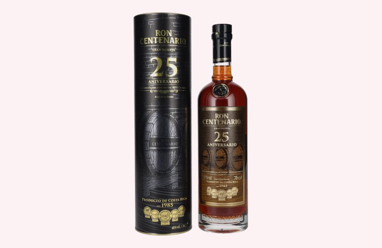 Ron Centenario GRAN RESERVA 25 Aniversario Rum 40% Vol. 0,7l in geschenkverpakking