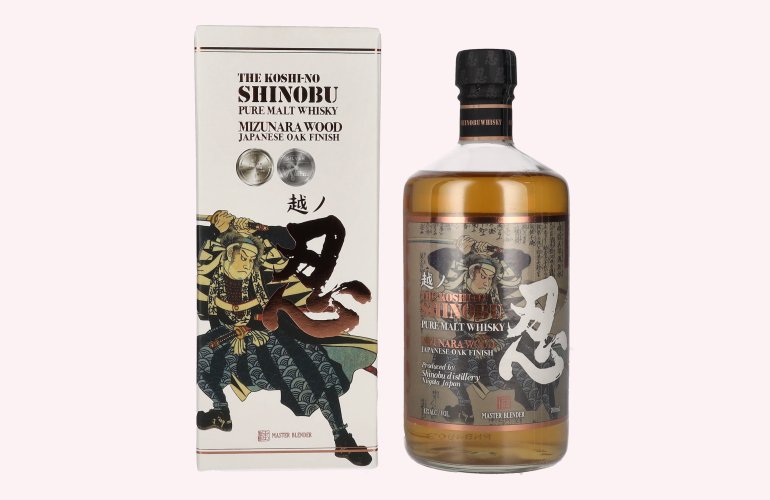 The Koshi-No Shinobu Pure Malt Whisky Mizunara Oak Finish 43% Vol. 0,7l en boîte cadeau