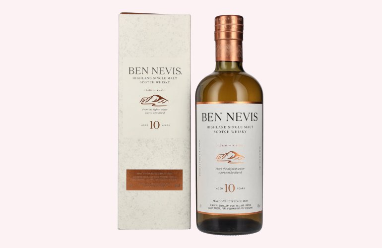 Ben Nevis 10 Years Old Single Highland Malt Scotch Whisky 46% Vol. 0,7l en boîte cadeau