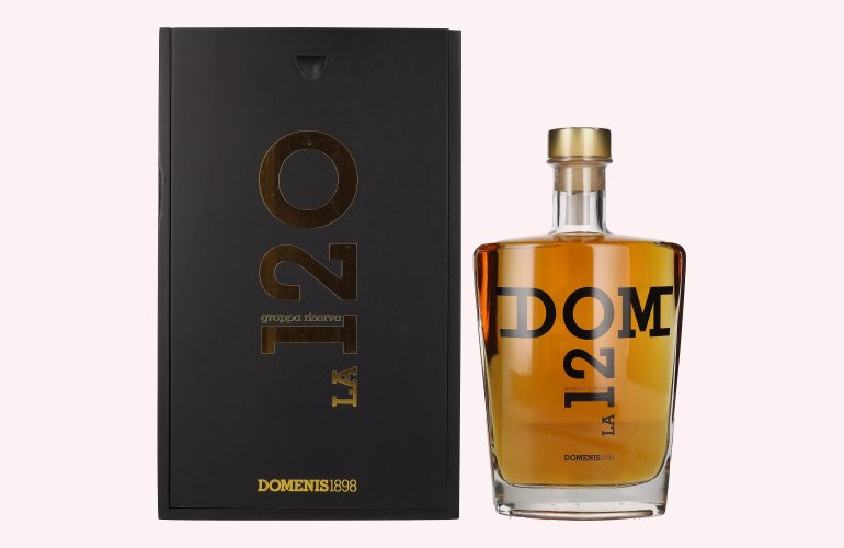 Domenis 1898 LA 120 Grappa Riserva 41,2% Vol. 0,7l in Holzkiste