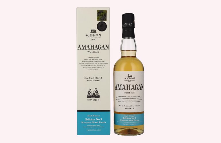 Amahagan World Malt Whisky Edition No.3 MIZUNARA WOOD Finish 47% Vol. 0,7l en boîte cadeau