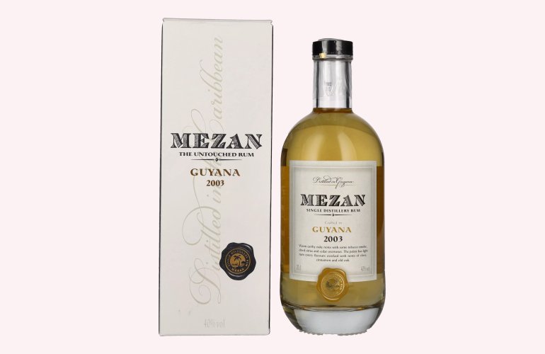 Mezan Single Distillery Rum GUYANA 2003 40% Vol. 0,7l in geschenkverpakking