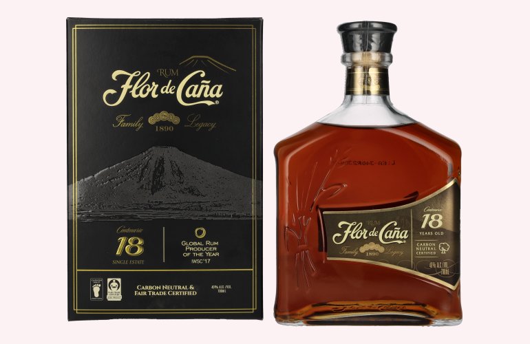 Flor de Caña Centenario 18 Years Old 40% Vol. 0,7l in Giftbox