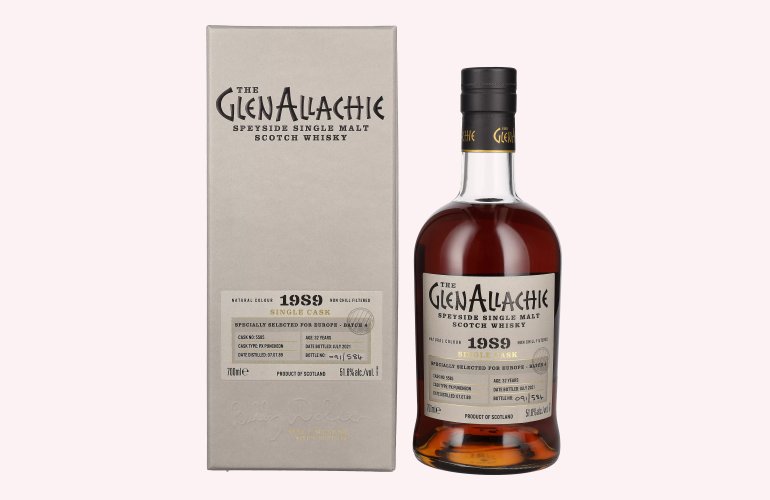 The GlenAllachie SINGLE CASK 32 Years Old PX PUNCHEON 51,6% Vol. 0,7l en boîte cadeau