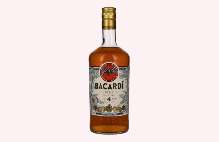 Bacardi 4 Years Old AÑEJO CUATRO Gold Rum 40% Vol. 0,7l