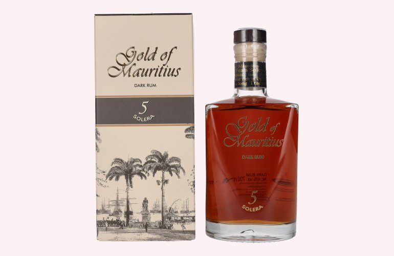 Gold of Mauritius 5 Solera Dark Rum 40% Vol. 0,7l in geschenkverpakking