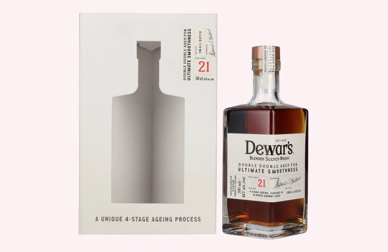 Dewar's 21 Years Old Double Double Aged Blended Scotch Whisky 46% Vol. 0,5l in geschenkverpakking