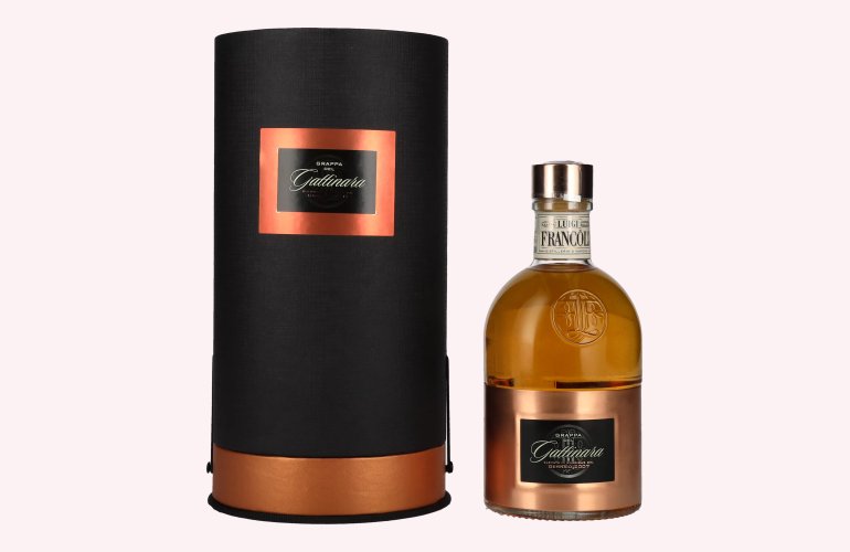 Luigi Francoli Grappa Gattinara Elvata in Barriques 44% Vol. 0,5l en boîte cadeau