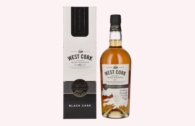 West Cork Char No. 5 Level Blended Irish Whiskey BLACK CASK Finish 40% Vol. 0,7l in geschenkverpakking