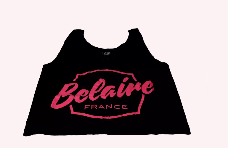 Luc Belaire Crop Tank Top Schwarz-Pink