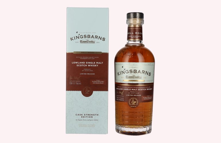 Kingsbarns BELL ROCK Lowland Single Malt Scotch Cask Strength 61,1% Vol. 0,7l in Geschenkbox