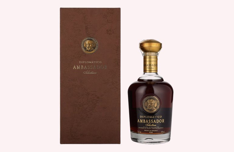 Diplomático AMBASSADOR Selection Cask Strength 47% Vol. 0,7l in geschenkverpakking met Lederoptik