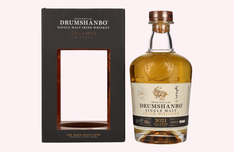 Drumshanbo Single Malt Irish Whiskey GALÁNTA Release 2021 46% Vol. 0,7l in geschenkverpakking