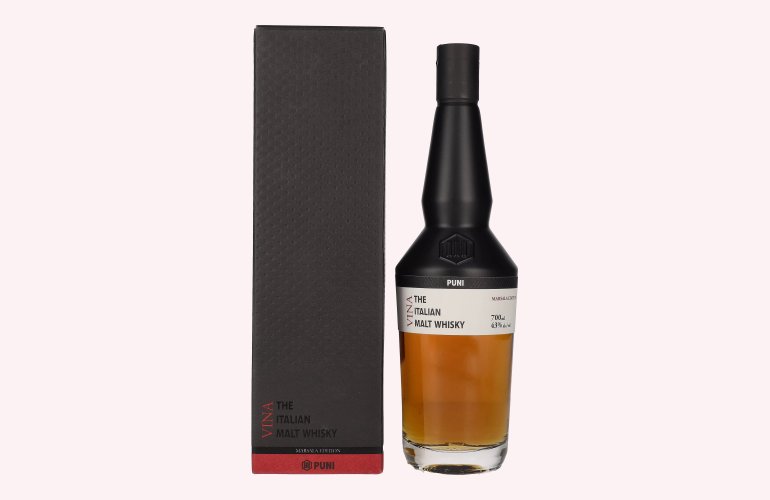 Puni Vina MARSALA The Italian Malt Whisky 43% Vol. 0,7l in geschenkverpakking