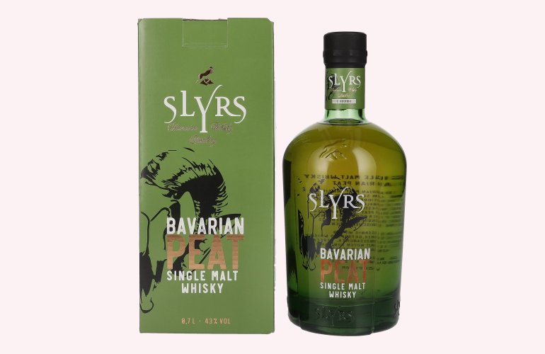 Slyrs Bavarian Peat Single Malt Whisky 43% Vol. 0,7l in geschenkverpakking