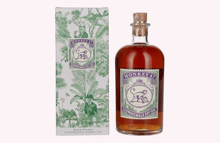 Monkey 47 Schwarzwald Dry Gin Barrel Cut 2022 47% Vol. 0,5l in geschenkverpakking