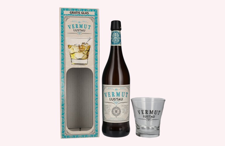 Lustau Vermut White 15% Vol. 0,75l in Geschenkbox mit Glas