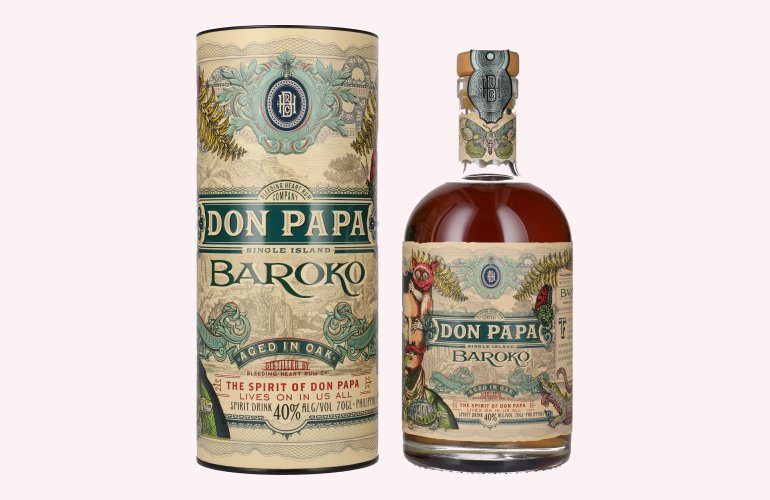 Don Papa BAROKO 40% Vol. 0,7l en boîte cadeau