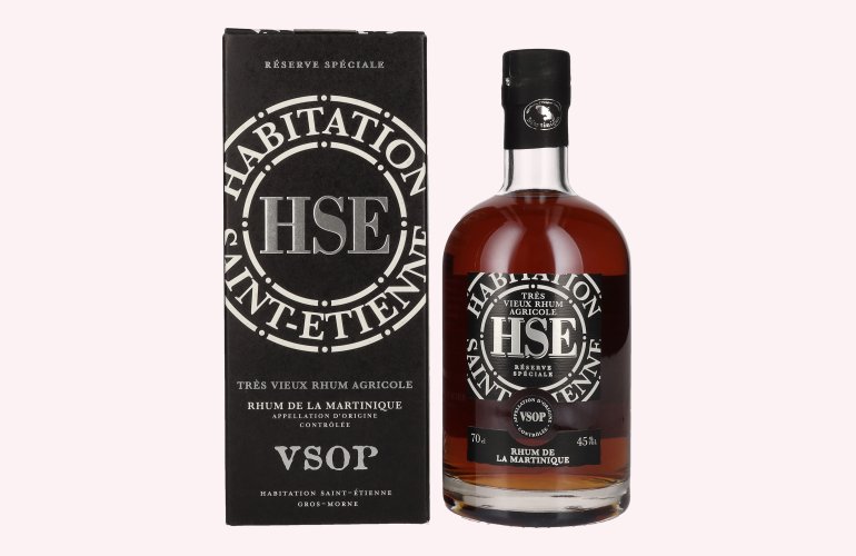 HSE Très Vieux Rhum Agricole VSOP 45% Vol. 0,7l en boîte cadeau