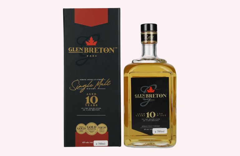 Glen Breton Rare 10 Years Old Canada's First Single Malt Whisky 43% Vol. 0,7l in Geschenkbox