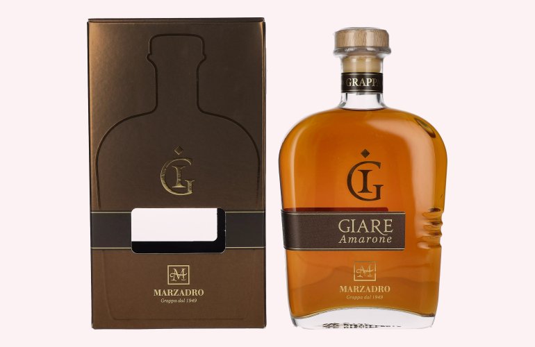 Marzadro GIARE Amarone Grappa 41% Vol. 0,7l en boîte cadeau