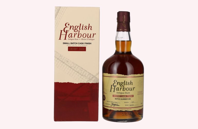 English Harbour SHERRY CASK FINISH Antigua Rum Small Batch 003 46% Vol. 0,7l en boîte cadeau