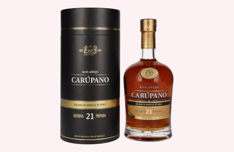 Ron Añejo Carúpano Reserva 21 Privada 40% Vol. 0,7l en boîte cadeau