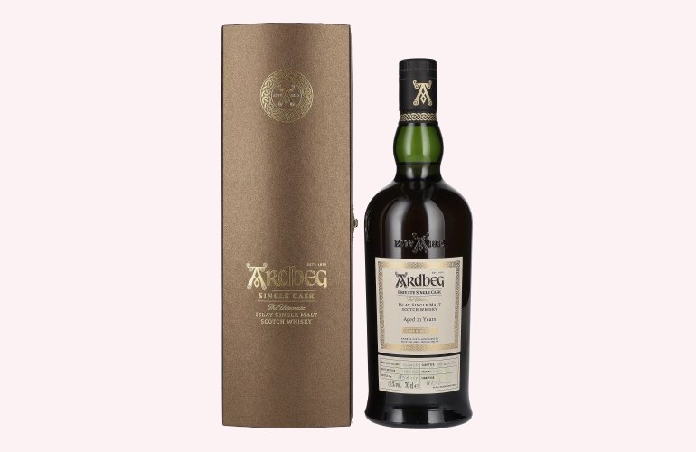 Ardbeg 21 Years Old The Ultimate Private Single Cask Whisky 51% Vol. 0,7l in geschenkverpakking