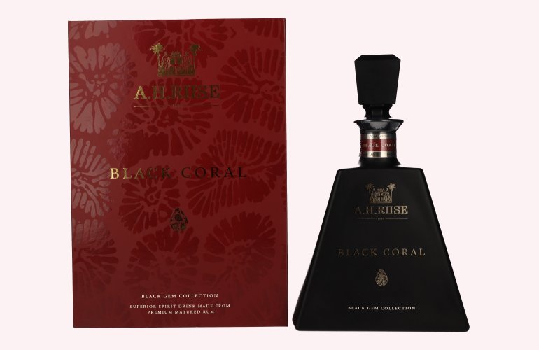 A.H. Riise Black Gem Collection BLACK CORAL Spirit Drink 45,8% Vol. 0,7l in geschenkverpakking