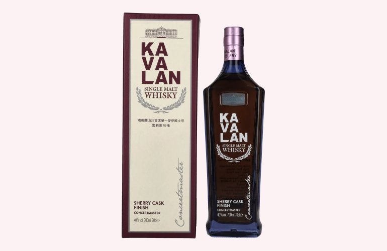 Kavalan CONCERTMASTER Sherry Cask Finish 40% Vol. 0,7l en boîte cadeau