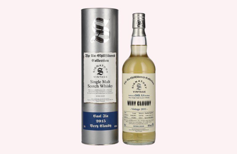 Signatory Vintage CAOL ILA VERY CLOUDY The Un-Chillfiltered 2015 40% Vol. 0,7l en boîte cadeau