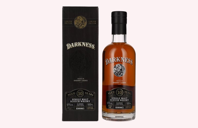 Darkness BENRINNES 10 Years Old OLOROSO CASK FINISH 57% Vol. 0,5l in geschenkverpakking