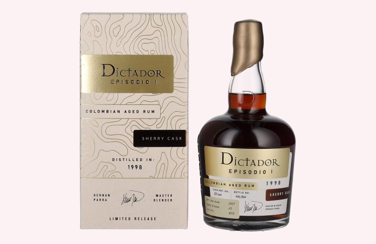 Dictador EPISODIO I 23 Years Old SHERRY CASK Rum 1998 45% Vol. 0,7l en boîte cadeau