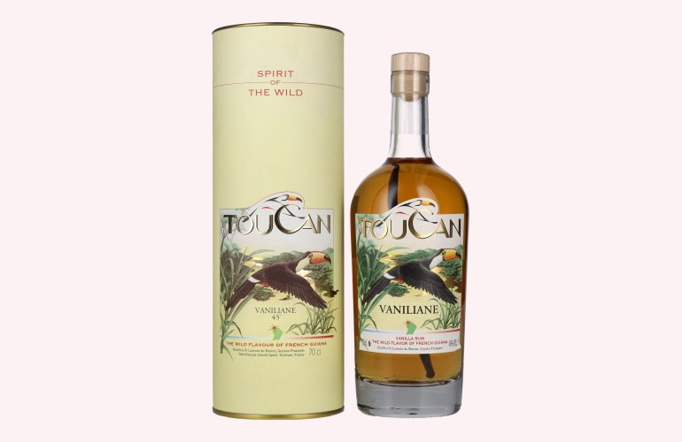 Toucan VANILIANE Guyana Rhum 45% Vol. 0,7l en boîte cadeau