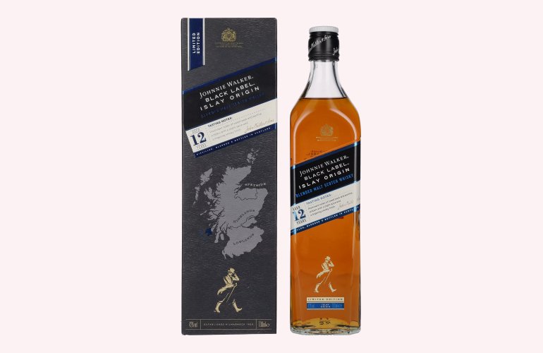 Johnnie Walker BLACK LABEL 12 Years Old ISLAY ORIGIN Limited Edition 42% Vol. 0,7l en boîte cadeau