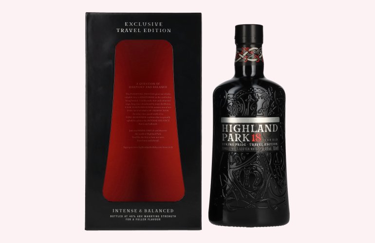 Highland Park 18 Years Old VIKING PRIDE Travel Edition Single Malt Scotch Whisky 46% Vol. 0,7l in geschenkverpakking