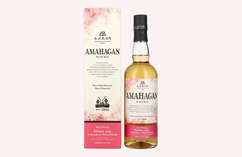 Amahagan World Malt Whisky YAMAZAKURA WOOD Finish 47% Vol. 0,7l en boîte cadeau