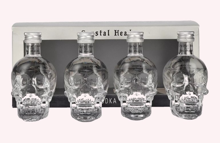 Crystal Head Vodka 40% Vol. 4x0,05l in geschenkverpakking