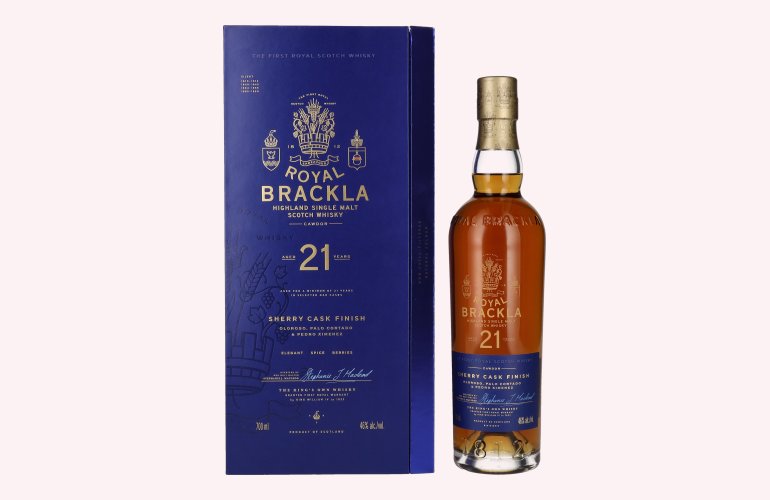 Royal Brackla 21 Years Old Sherry Cask Finish Highland Single Malt 46% Vol. 0,7l in Giftbox