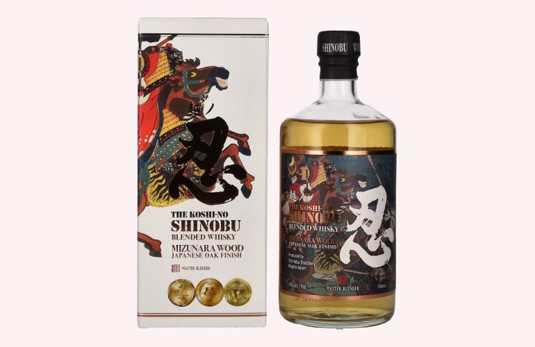 The Koshi-No Shinobu Blended Whisky Mizunara Oak Finish 43% Vol. 0,7l en boîte cadeau